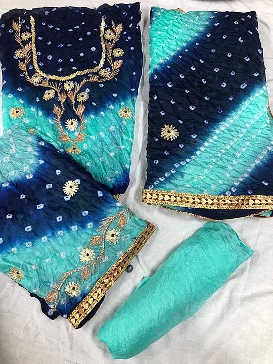 Bandni gota work suit uploaded by Afnan collection on 11/10/2020