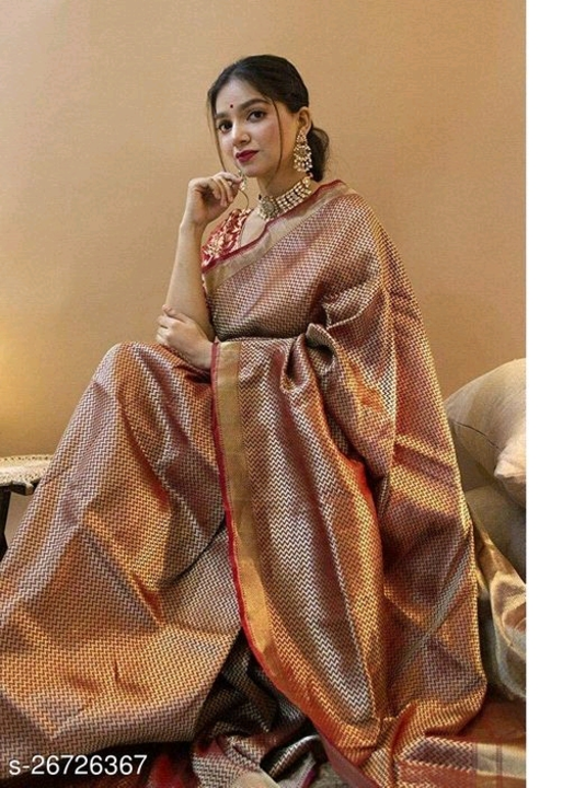 Beautiful Kanjeevaram Designer Saree with Blouse Piece for Women uploaded by business on 7/10/2022
