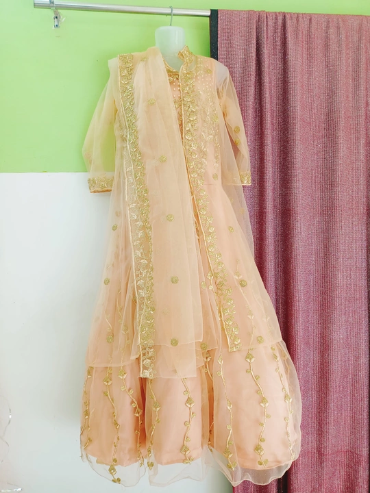 Post image New designer gown with full koti and dupatta
