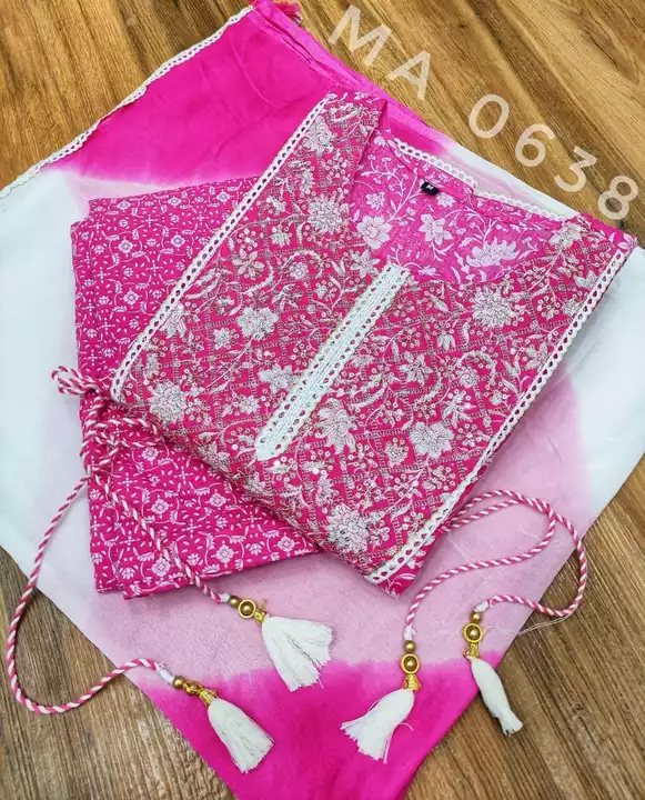 NEW LUNCHING
*Pink Flower Anaraklai Suit Set (Set Of 3)*

👗 *Beautiful Rayon 140  Fabric Anarkali k uploaded by Ks Enterprises  on 7/11/2022