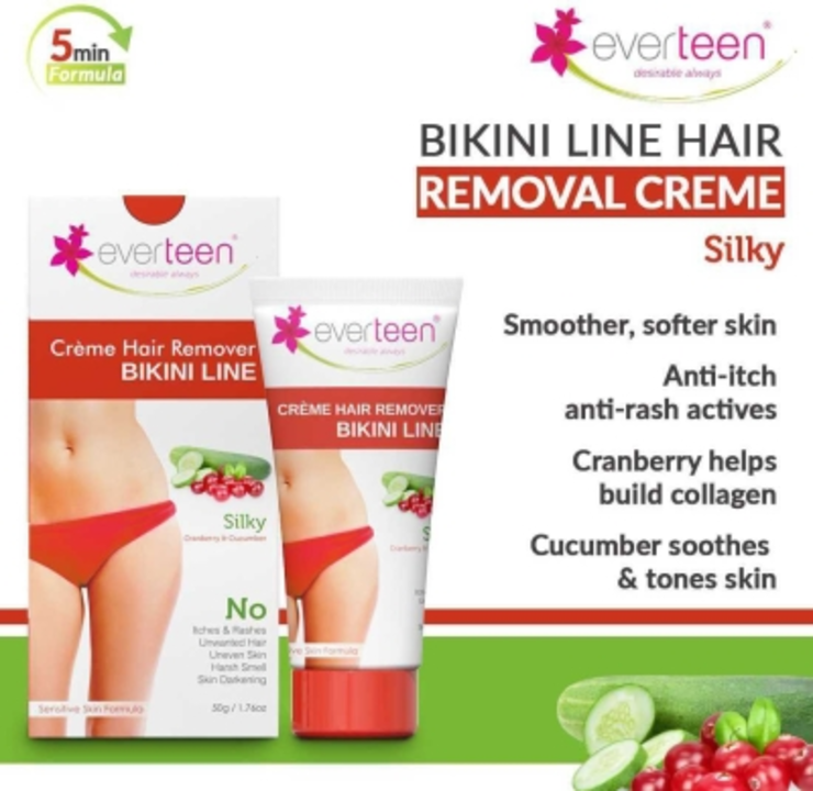 everteen SILKY Bikini Line Hair Remover Creme everteen SILKY Bikini Line Hair Remover Creme with Cra uploaded by business on 7/11/2022