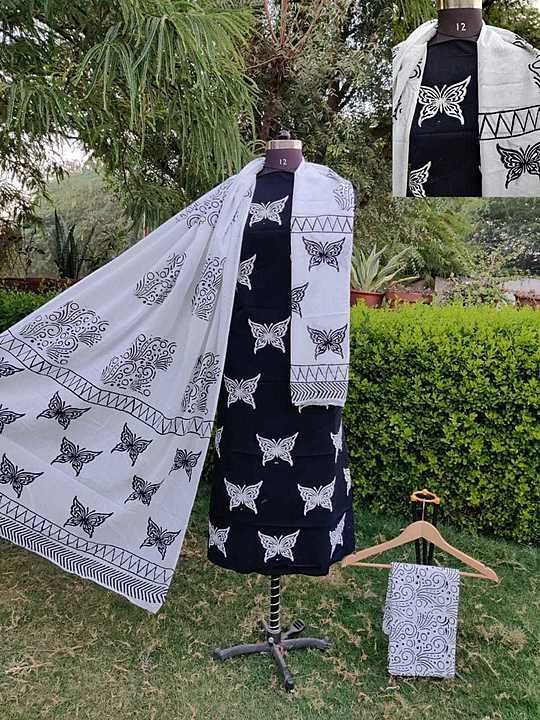 Cotton duppata suit uploaded by Govind hand printers on 11/10/2020