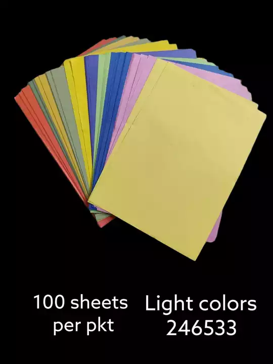 Color paper light colors 100 sheets uploaded by Sha kantilal jayantilal on 7/11/2022