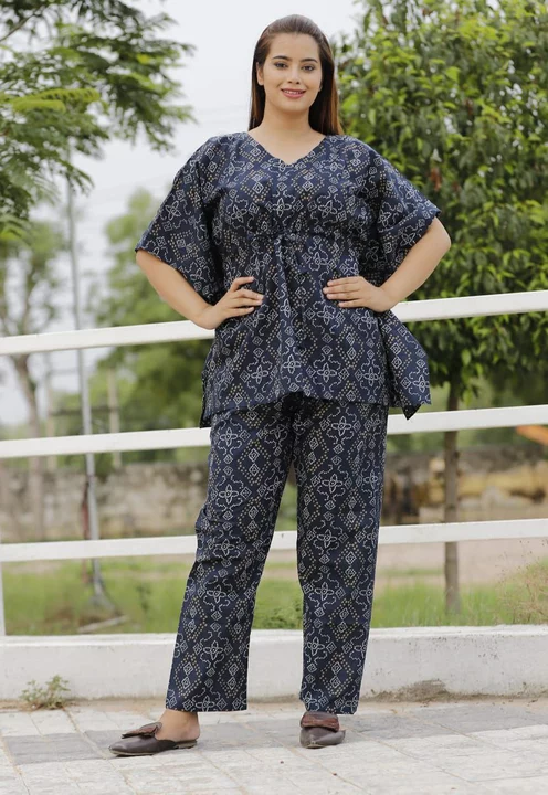 Kaftan With Pant Flower 🌺 🌹 Printed* 💃💃💃 uploaded by business on 7/12/2022