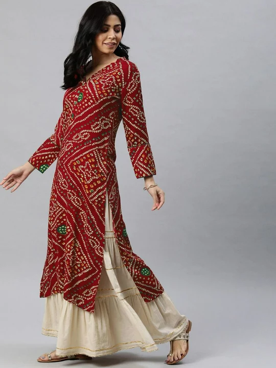 kurti with three quarter sleeve with sharara uploaded by Women_wholesale_hub on 7/12/2022