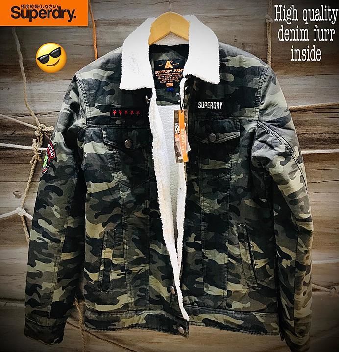 Post image 😎😎😎

* Superdry  *

SAME PIECE DISPLAY IN STORE 🏬 

*PRIMIUM HIGH QUALITY DENIM *JACKET INSIDE FULL WARM FURR *
ONLY FOR PRIMIUM CUSTOMERS 

High Quality product 


* size M38 L40 XL 42 xxl44*

 DENIM  stuff 

FULL   sleeves 

😍Awesome quality 😍

*Only 1899 free ship*

*Note :: Don’t  COMPARE WITH CHEAP QUALITY product *

Hurry 👣👣🏃‍♂🏃‍♂🏃‍♂🏃‍♂🏃‍♂🏃‍♂👔