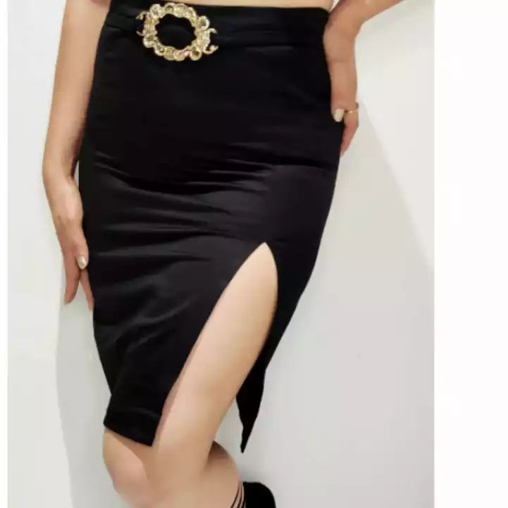 Super Stylish Slit Skirt. Black Color. Imported . Single piece Single design uploaded by Senmorta Fashion on 7/12/2022