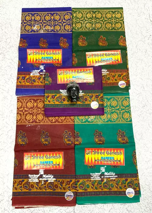 Cotton sarees uploaded by business on 7/12/2022