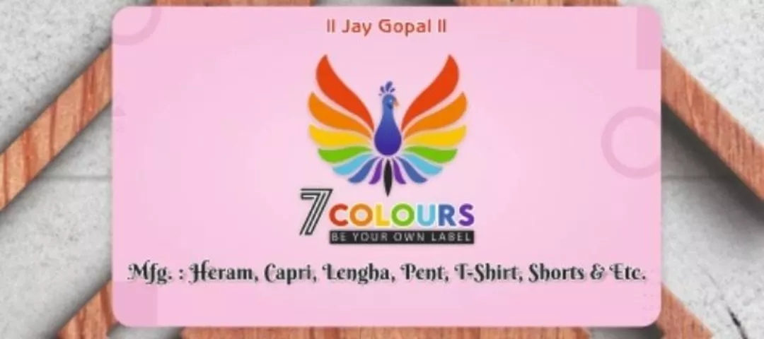 Visiting card store images of 7 COLOUR'S