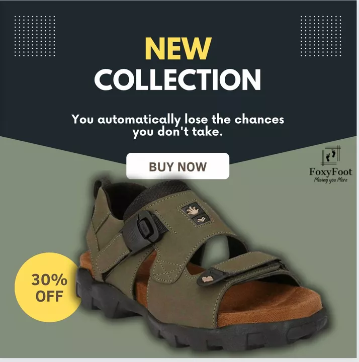 📣🥾 Foxyfoot Synthetic Leather Olive 💚 Comfort And Fashionable Trendy Daily wear Velcro Sandals  uploaded by business on 7/12/2022