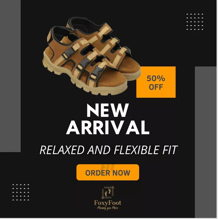 📣🥳 Foxyfoot Synthetic Leather Tan 🤎 Comfort And Trendy Daily wear Velcro Sandals For Men 😍📣🥳 uploaded by business on 7/12/2022