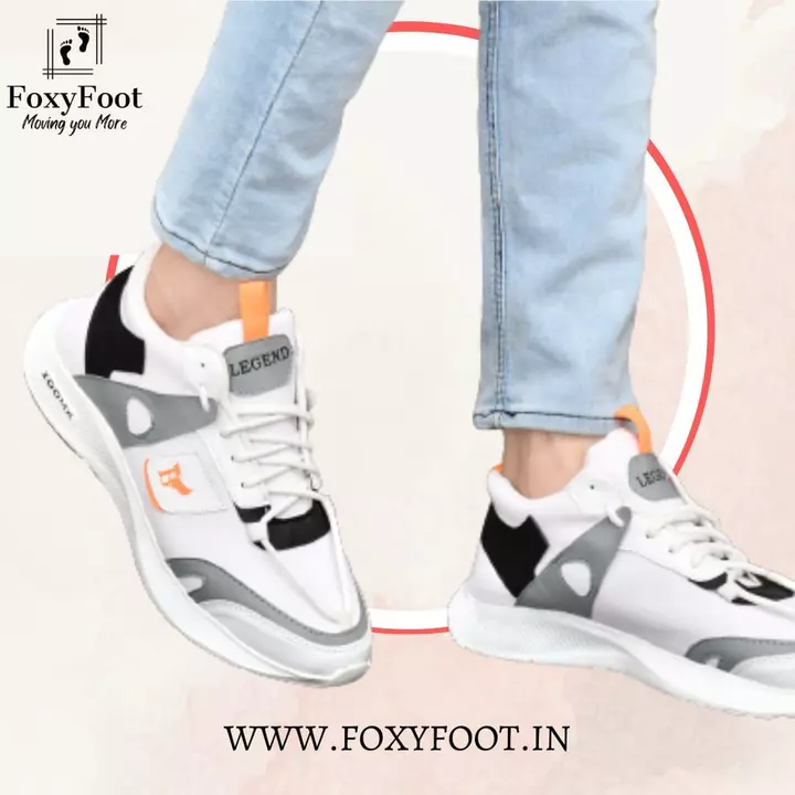 🥳📣 Foxyfoot Synthetic Leather White 🤍 Comfort And Trendy Attractive Lace up Sports Shoes For Men  uploaded by business on 7/12/2022