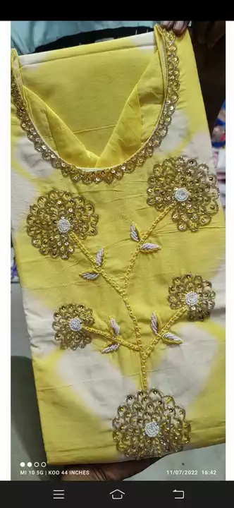 Silk handwork kurti in 44 size uploaded by business on 7/12/2022