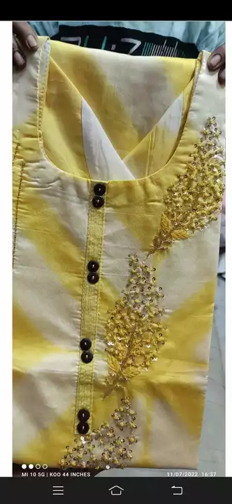Silk handwork kurti in 44 size uploaded by business on 7/12/2022