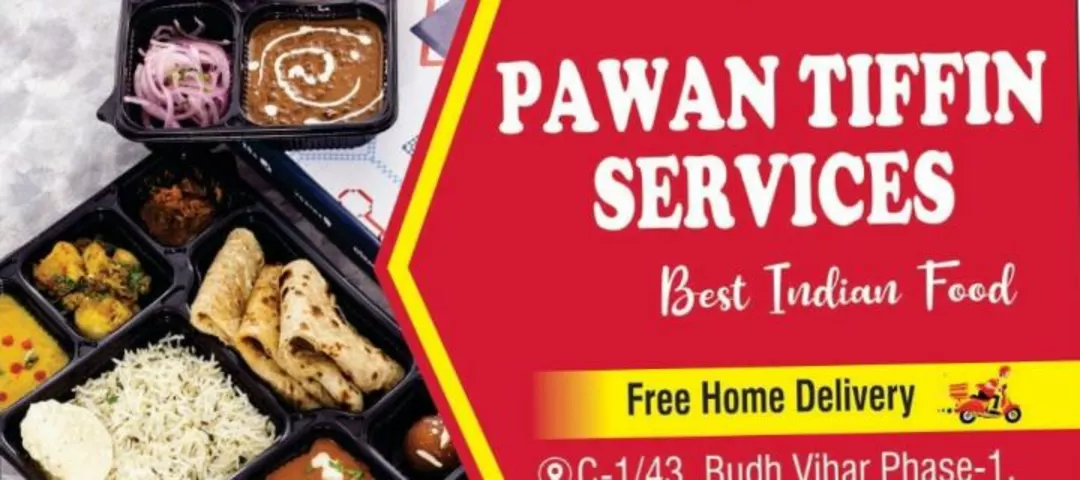 Visiting card store images of Pawan Tiffin Services Rohini