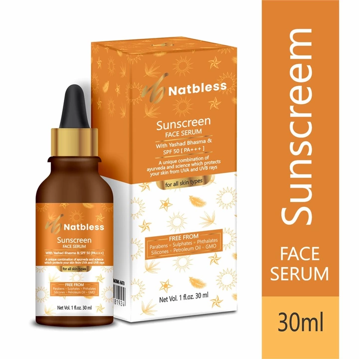 Natbless sunscreen serum uploaded by business on 7/12/2022