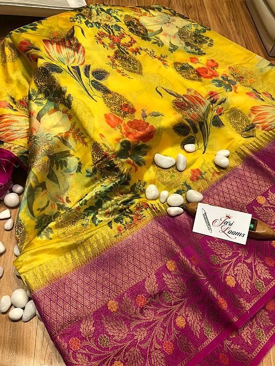 New arrivals 🧶🧶
A unique collection of banaras fancy digital print with jari butta mrg throughout  uploaded by business on 11/11/2020