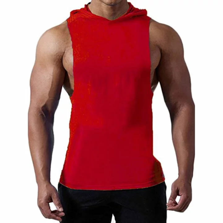 HOT BUTTON Mens Gym Sleeveless Tank Tops Stringer Hoodie for Bodybuilding Workout uploaded by Hotbutton.in  on 7/13/2022