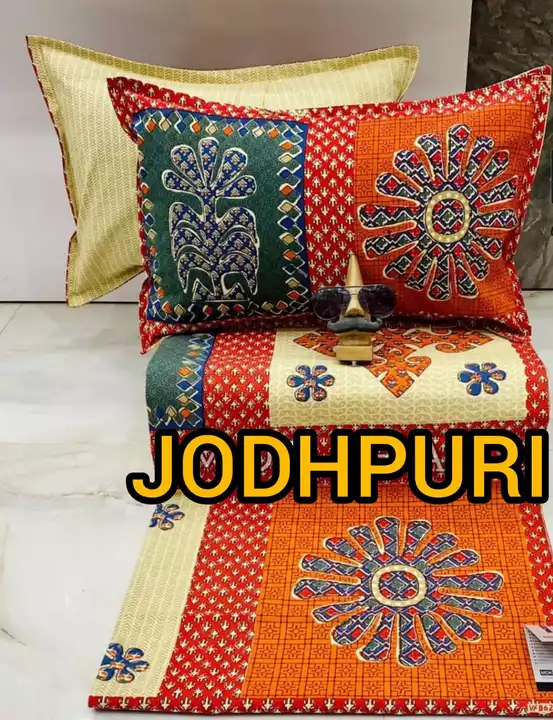 Product image of Jodhpuri pure cotton premium bedsheet , price: Rs. 675, ID: jodhpuri-pure-cotton-premium-bedsheet-66ff53c3