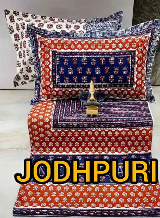 Product image of Jodhpuri pure cotton premium bedsheet , price: Rs. 675, ID: jodhpuri-pure-cotton-premium-bedsheet-9082cfab
