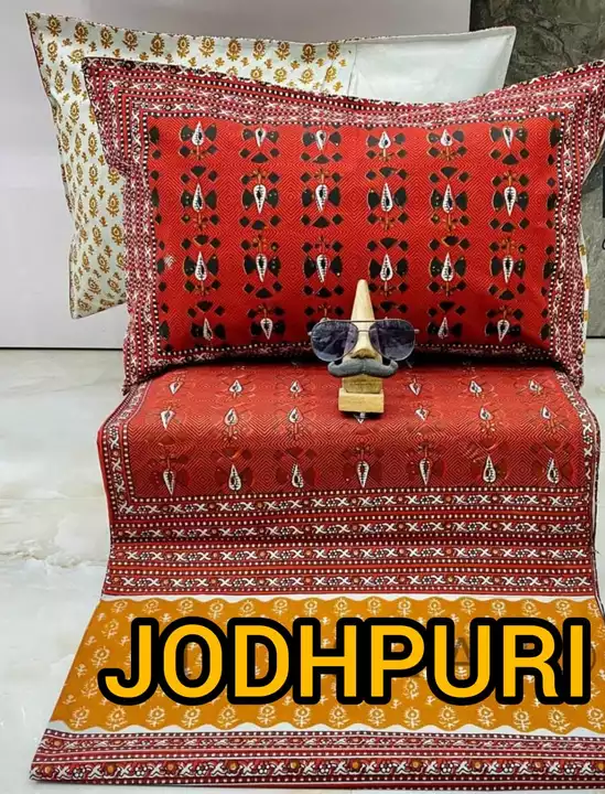 Product image of Jodhpuri pure cotton premium bedsheet , price: Rs. 675, ID: jodhpuri-pure-cotton-premium-bedsheet-dce2bca3
