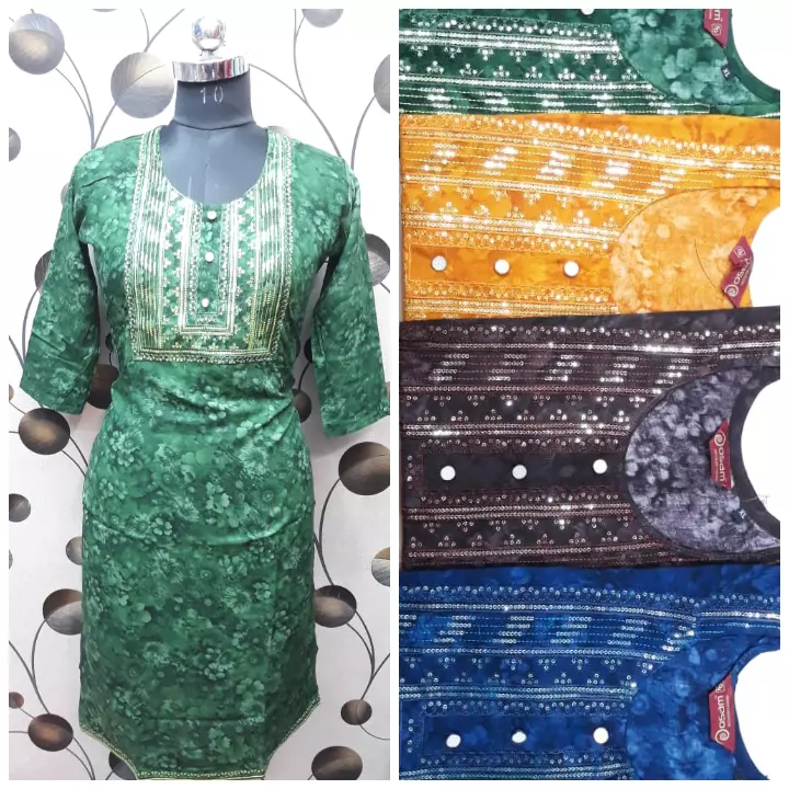 Sequence embroidery sidecut kurti  uploaded by business on 7/13/2022