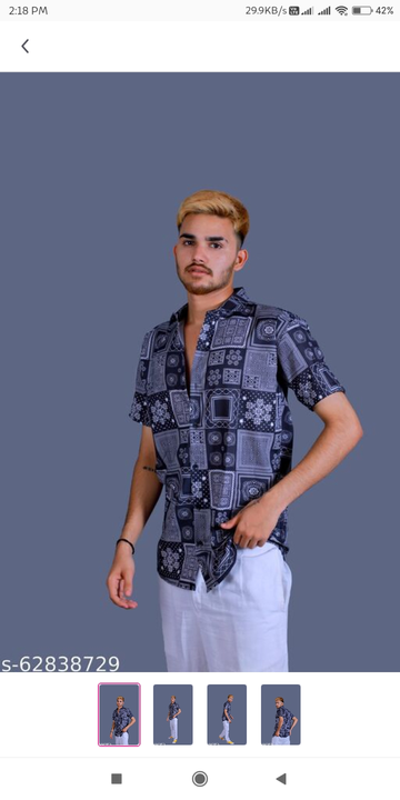Printed Lycra shirt for men  uploaded by Shirt arc on 7/13/2022