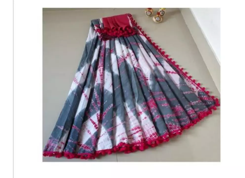 Cotton pompom saree uploaded by Riya handicrafts on 7/13/2022