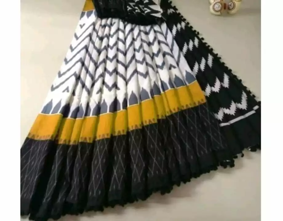 Cotton pompom saree uploaded by business on 7/13/2022