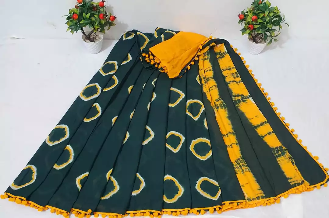Cotton pompom saree uploaded by Riya handicrafts on 7/13/2022