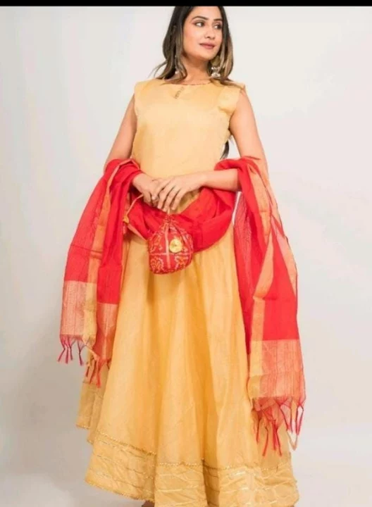 Premium *chanderi gown uploaded by Women_wholesale_hub on 7/14/2022