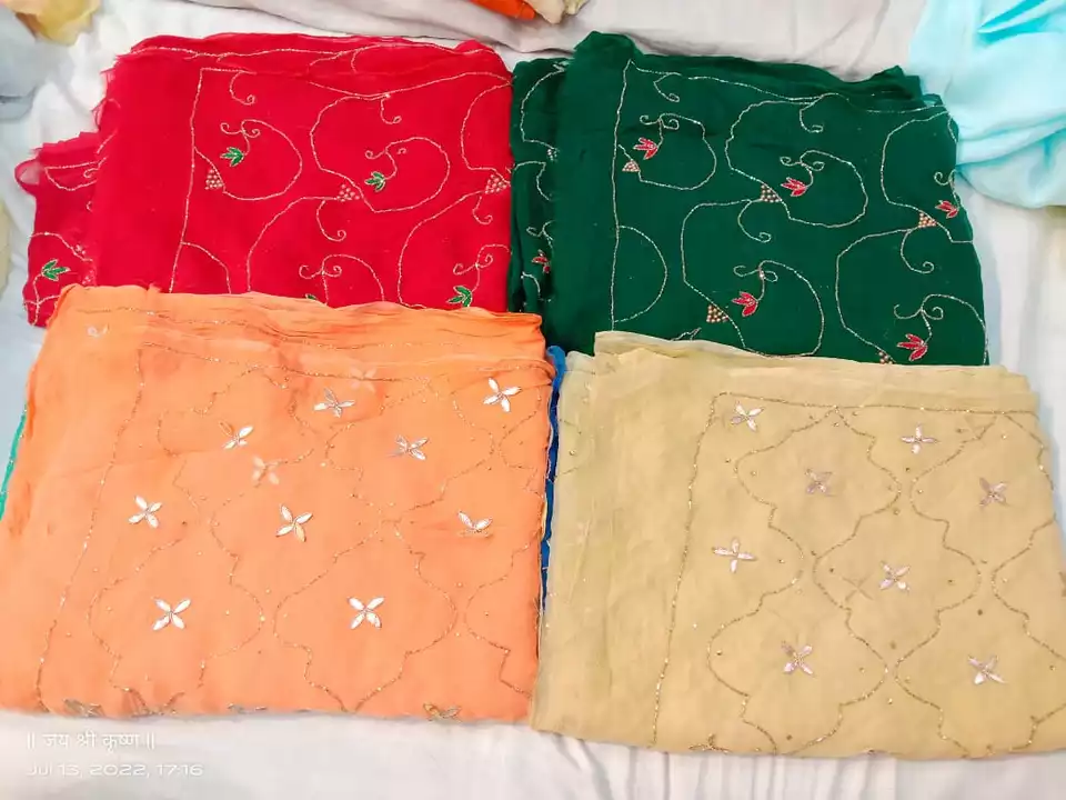 Pure chiffon sarees  uploaded by Sushil prints on 7/14/2022