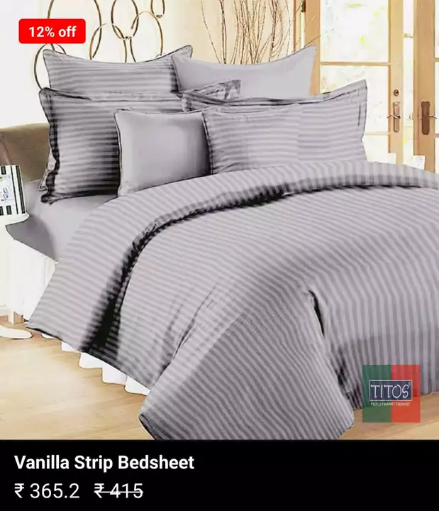 TITOS Vanilla Bedsheet uploaded by business on 7/14/2022