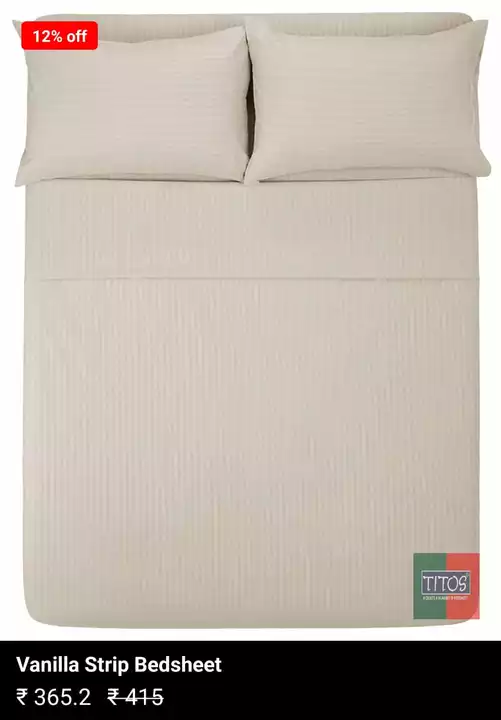 TITOS Vanilla Bedsheet uploaded by TITOS QUILT BLANKET FACTORY on 7/14/2022