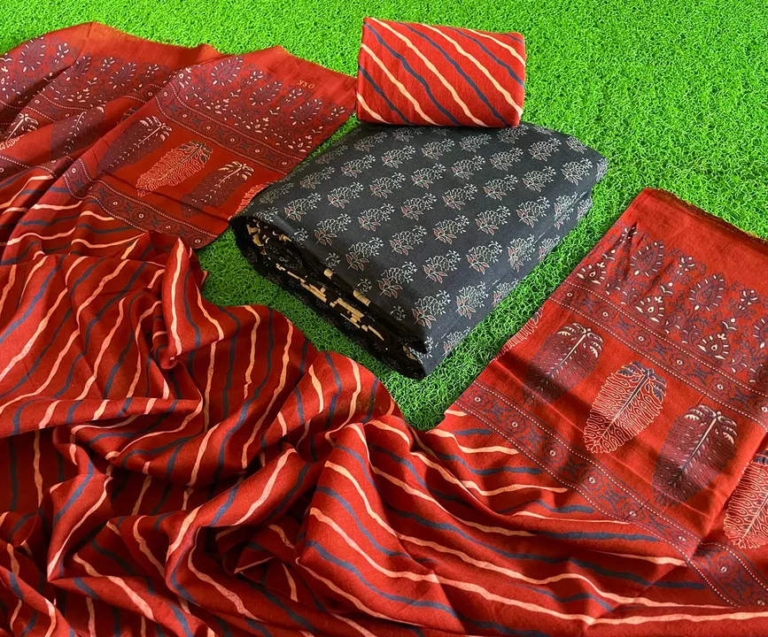 Post image Bandhani , Batik, ajrak  dress material in wholesale rates available.  Resellers most welcome 70410 17486