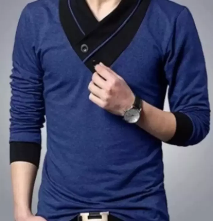 Try This Solid Men Shawl Neck Maroon T-Shirt uploaded by STREET FASHION HUB  on 7/14/2022