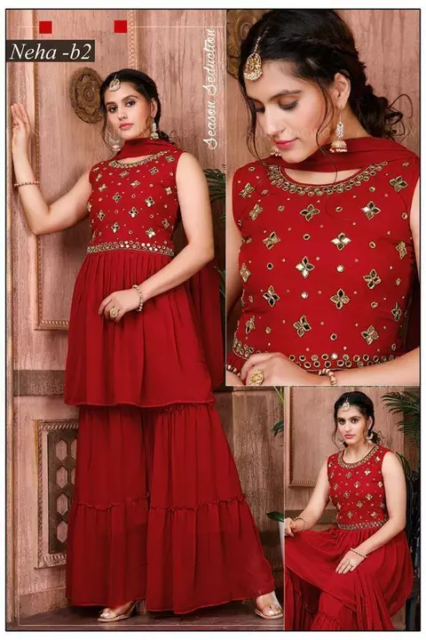 Product image of Top bottom and dupatta set , price: Rs. 650, ID: top-bottom-and-dupatta-set-121040bb