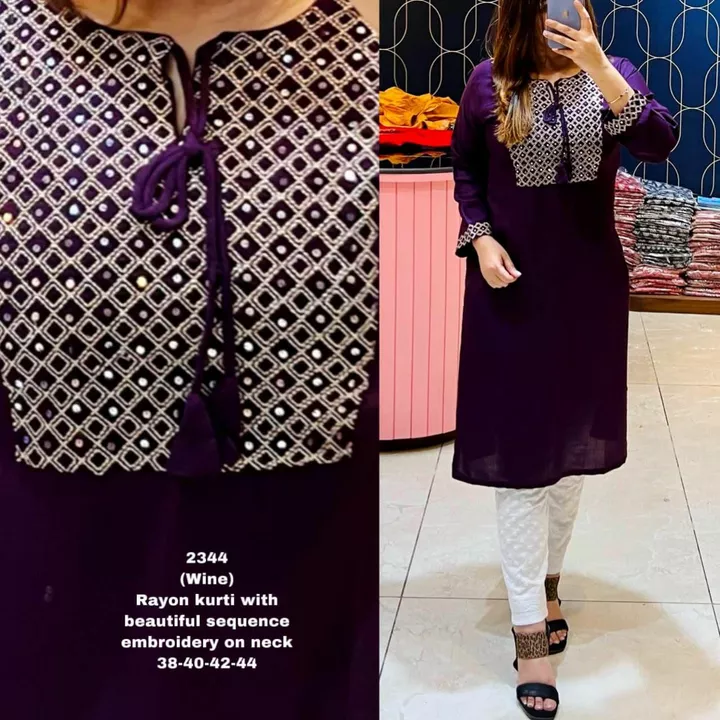 100%Pure Rayon Kurti uploaded by Bela Enterprise  on 7/14/2022