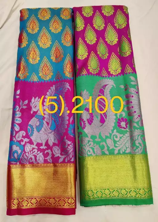 Post image Kanjivaram special semi pattu very light weight sarees new collection