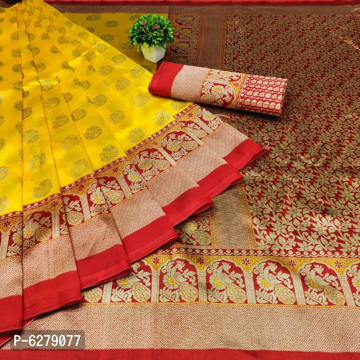 Beautiful Cotton Silk Saree with Blouse piece

 Fabric:  Cotton Silk

 Type:  Saree with Blouse piec uploaded by business on 7/14/2022