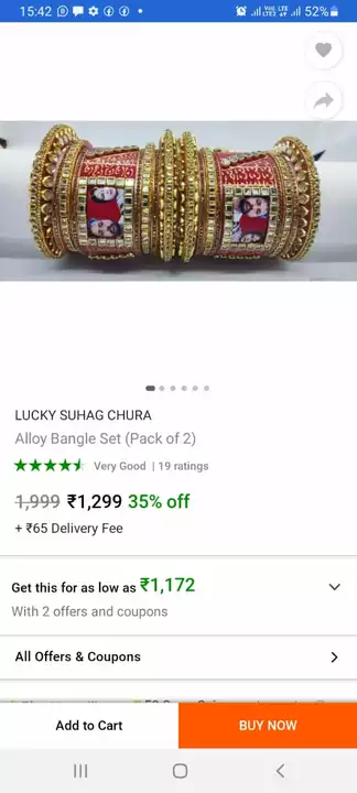 Lucky suhag chura uploaded by LUCKY BANGLE STORE on 7/14/2022