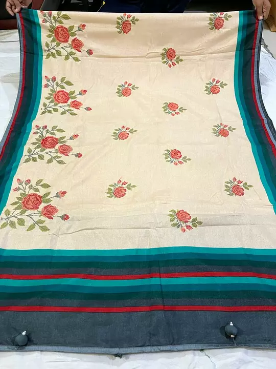 Semi Silk Printed saree  uploaded by Khushbu Textiles on 7/14/2022