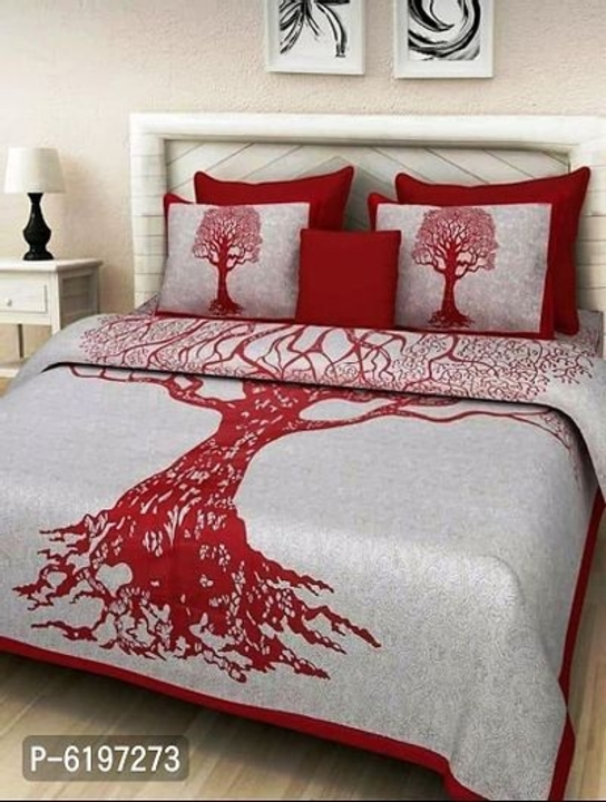 Post image Rs-450Beautiful Cotton Printed Bedsheet With Two Pillow Covers
Within 6-8 business days However, to find out an actual date of delivery, please enter your pin code.
Fabric: Cotton, Style: Printed, Design Type: Bedsheet, Set Content: 1 Bedsheet + 2 Pillowcovers, Size- Bedsheet- ( L X W )- 90in x 100in, Pillow Cover- ( L X W)- 27in X 17in, Size: Free Size, Title-Beautiful Cotton Printed King Size Bedsheet With Two Pillow Covers,