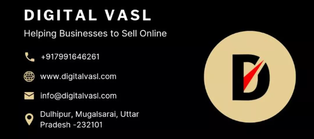 Visiting card store images of Digital Vasl : Amazon | Flipkart | Meesho