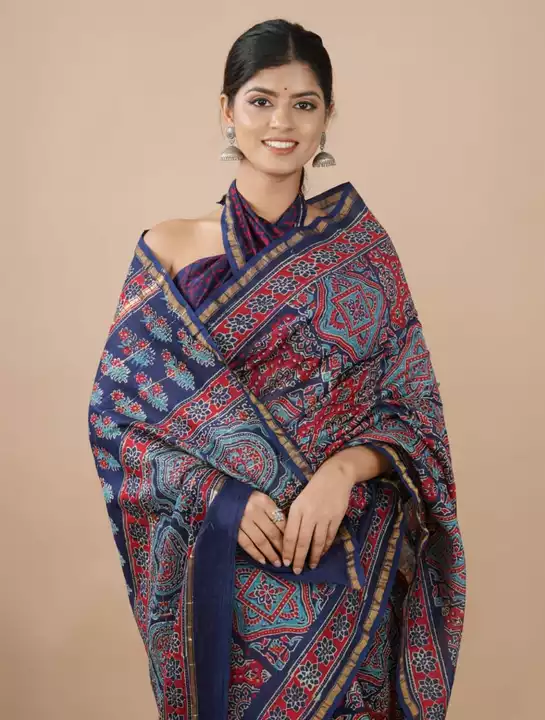 Chanderi silk saree uploaded by BAGRU PRINTERS BAGRU on 7/15/2022