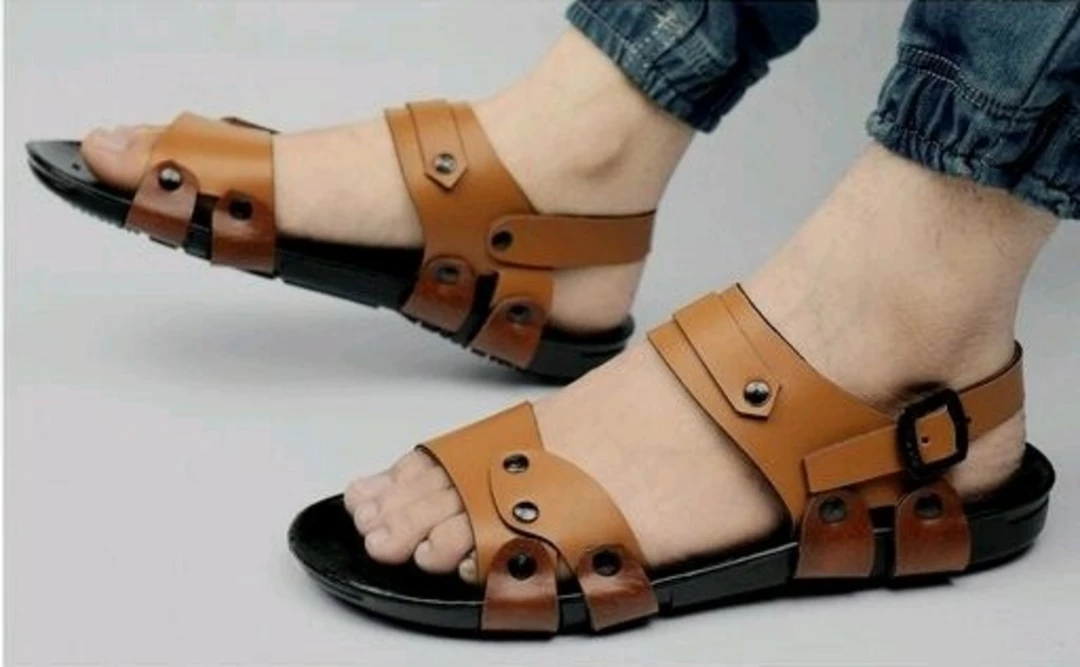 🥳📣 Lazy21 Synthetic Leather Tan 🤎 Comfort And Fashionable Trendy Buckle Sandals For Men 😍 uploaded by www.lazy21.com on 7/15/2022
