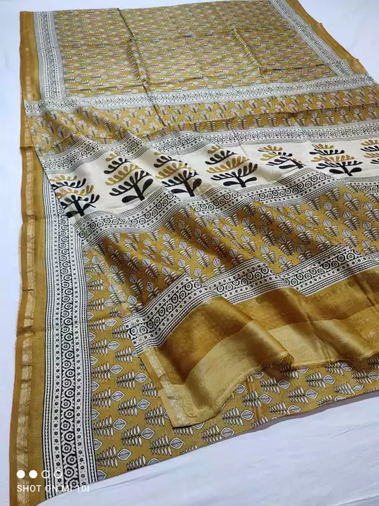gadh print chanderi saree uploaded by business on 7/15/2022