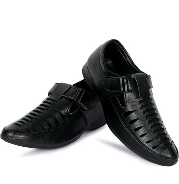📣🥳 Lazy21 Synthetic Leather Black 🖤 Trendy And Attractive Velcro Sandals For Men 😍 uploaded by .lazy21.com on 7/15/2022