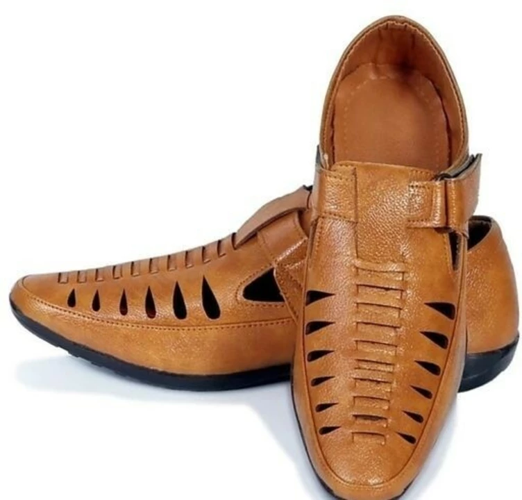 🥳📣 Lazy21 Synthetic Leather Tan 🤎 Comfort And Fashionable Trendy Velcro Sandals For Men 😍 uploaded by .lazy21.com on 7/15/2022