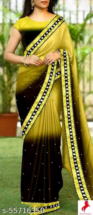 fancy moti work Georgette saree uploaded by R & R Company on 7/15/2022